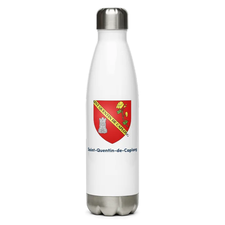 Gourde inox blason de Saint-Quentin-de-Caplong