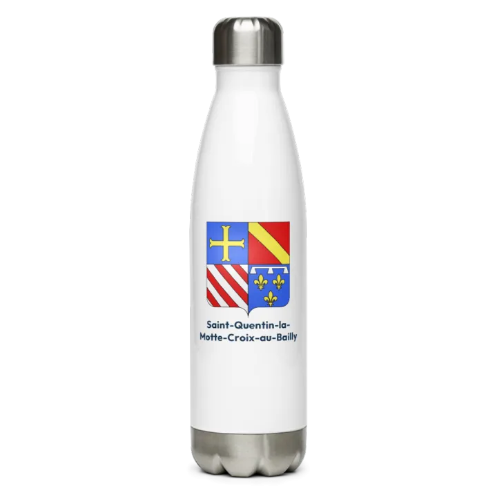 Gourde inox blason de Saint-Quentin-la-Motte-Croix-au-Bailly