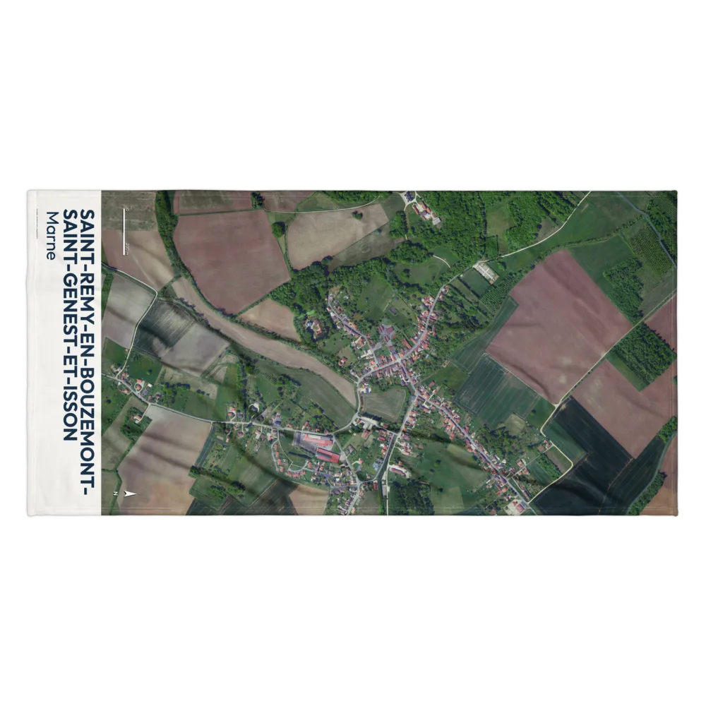 Serviette de plage — vue aérienne de Saint-Remy-en-Bouzemont-Saint-Genest-et-Isson