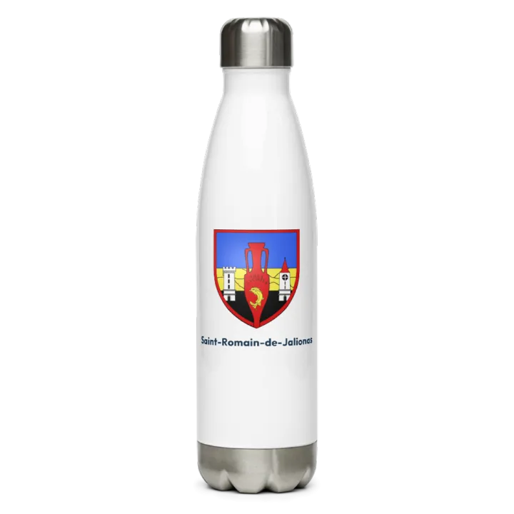 Gourde inox — blason de Saint-Romain-de-Jalionas