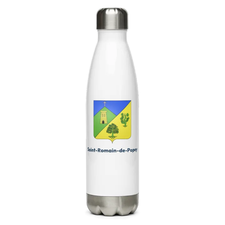 Gourde inox — blason de Saint-Romain-de-Popey