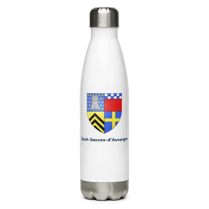 Gourde inox — blason de Saint-Sauves-d'Auvergne