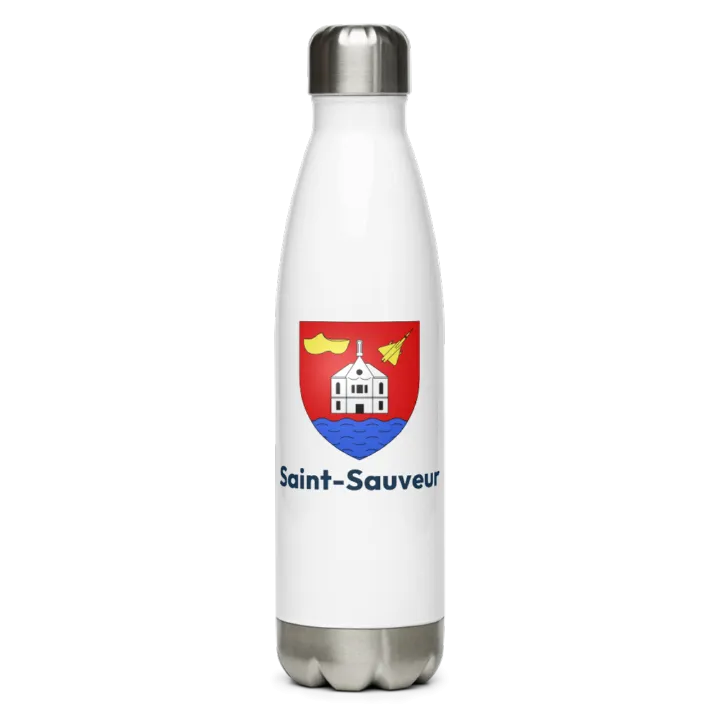 Gourde inox — blason de Saint-Sauveur