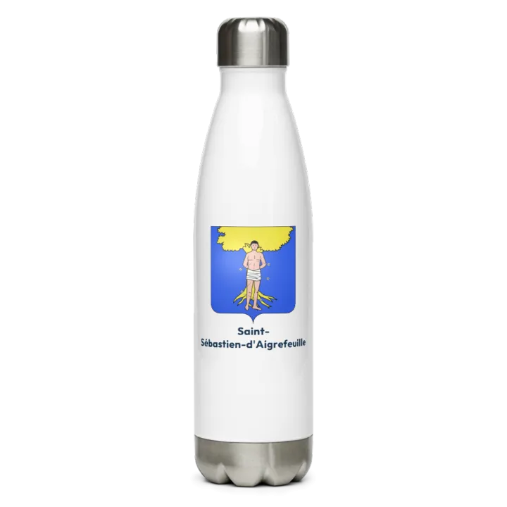 Gourde inox blason de Saint-Sébastien-d'Aigrefeuille