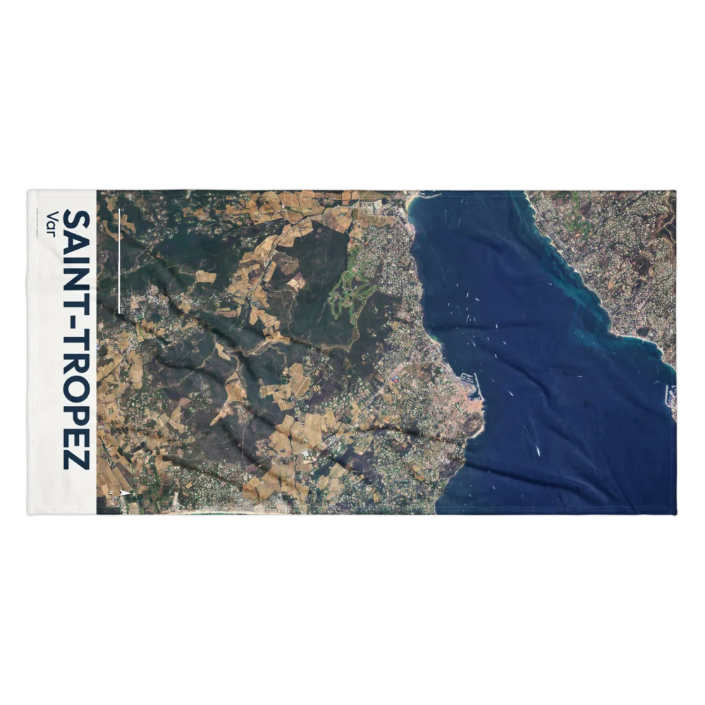 Serviette cartographique — carte de Saint-Tropez