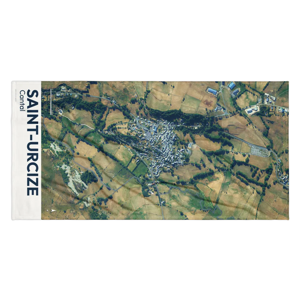 Serviette cartographique — carte de Saint-Urcize