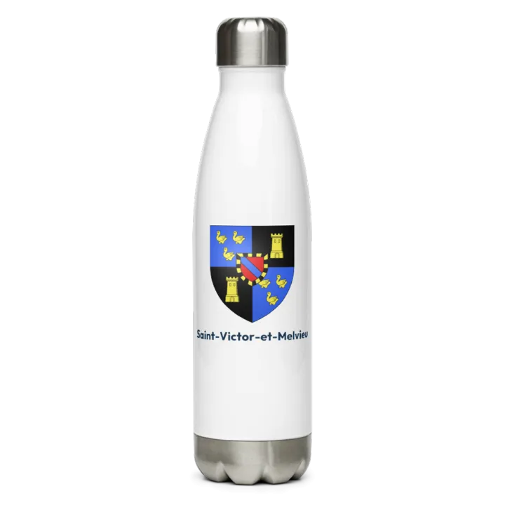 Gourde inox — blason de Saint-Victor-et-Melvieu