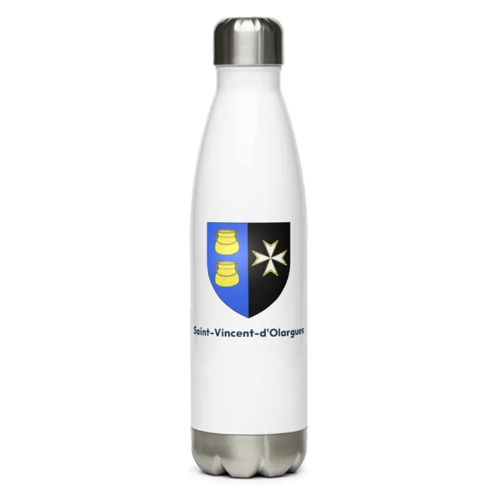 Gourde inox — blason de Saint-Vincent-d'Olargues