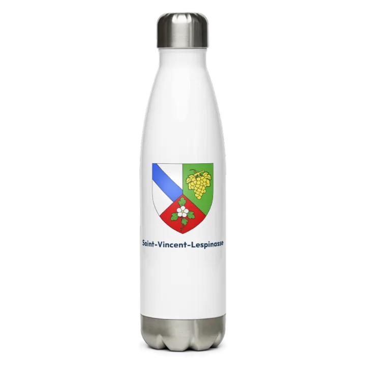 Gourde inox blason de Saint-Vincent-Lespinasse