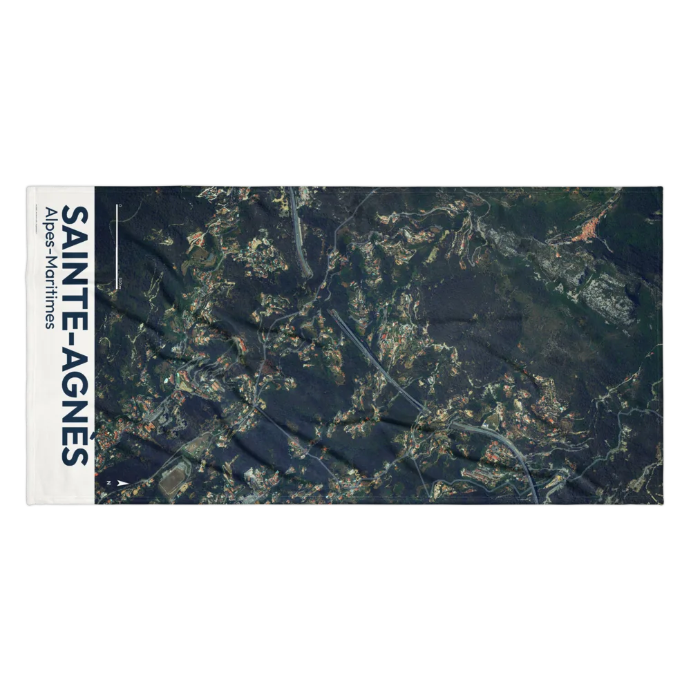 Serviette cartographique — carte de Sainte-Agnès