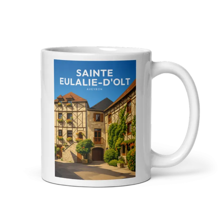 Mug — Sainte-Eulalie-d'Olt et ses maisons à colombages