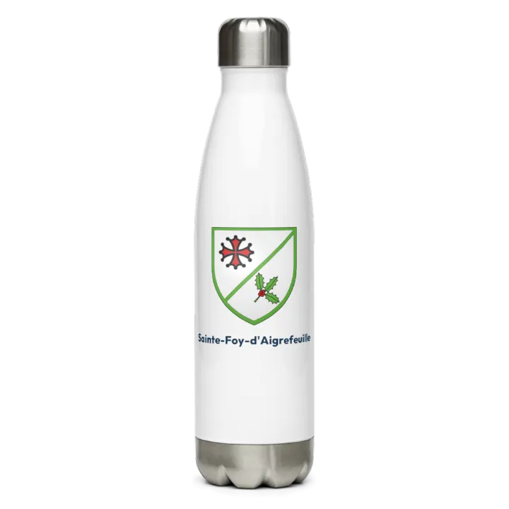Gourde inox — blason de Sainte-Foy-d'Aigrefeuille