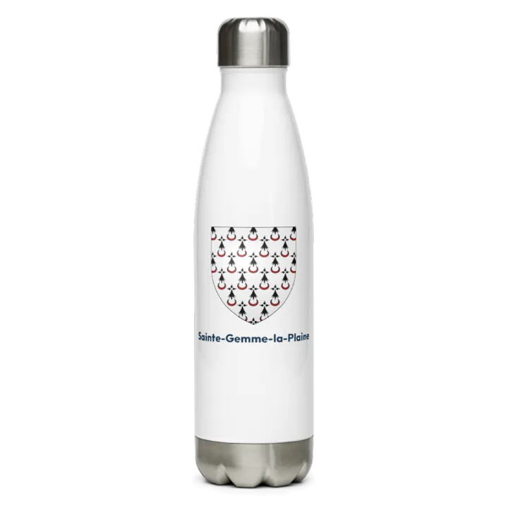 Gourde inox blason de Sainte-Gemme-la-Plaine