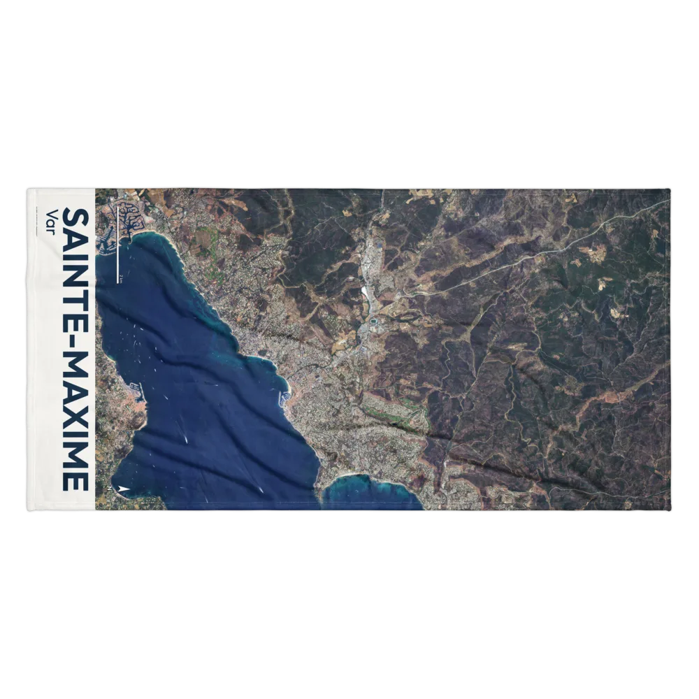 Serviette cartographique — carte de Sainte-Maxime