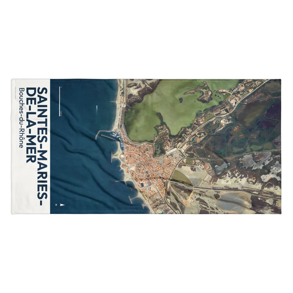 Serviette cartographique — carte de Saintes-Maries-de-la-Mer