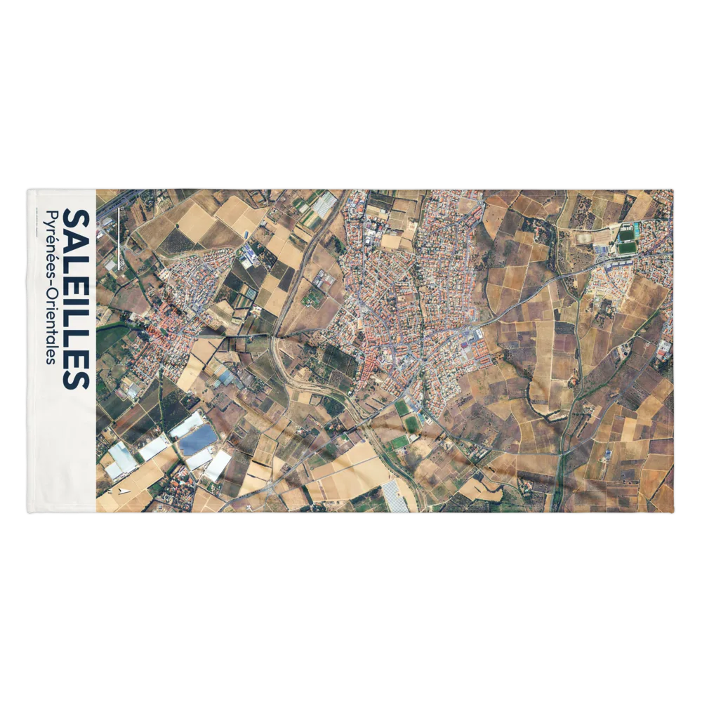 Serviette de plage — vue aérienne de Saleilles
