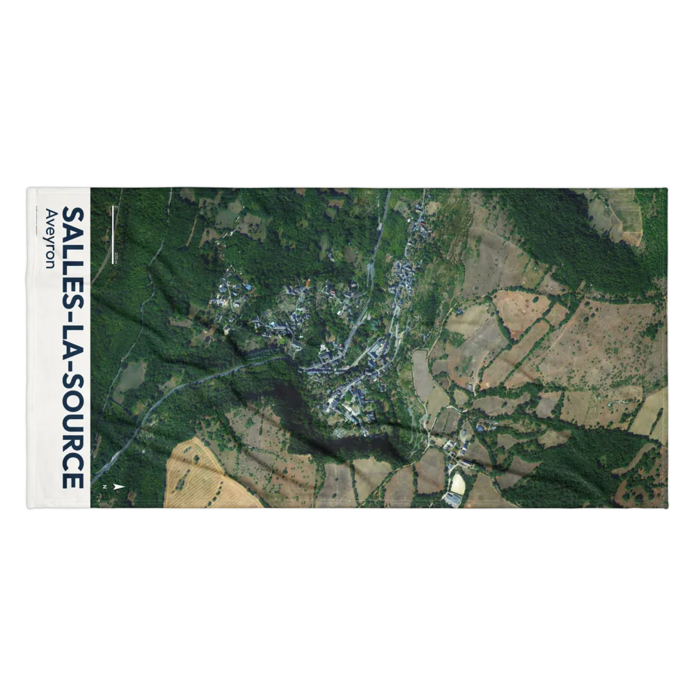 Serviette cartographique — carte de Salles-la-Source