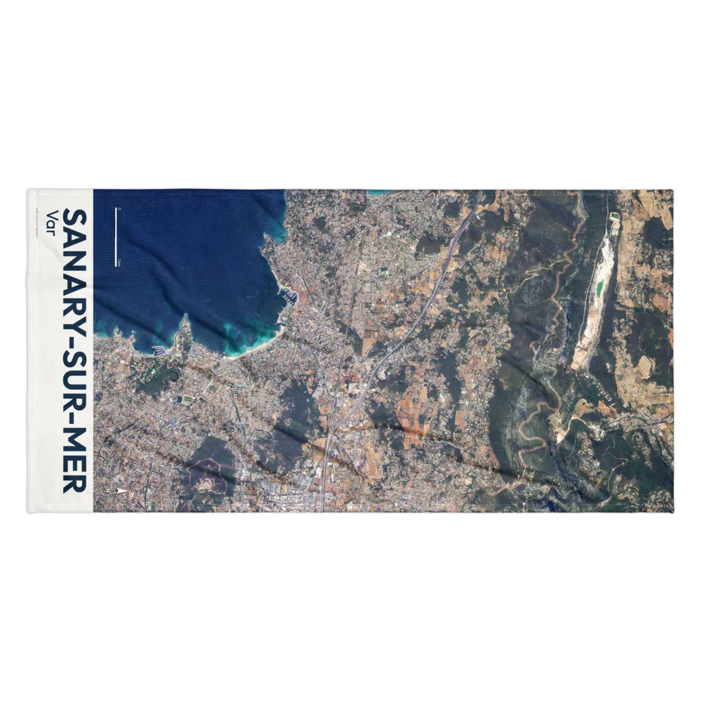 Serviette cartographique — carte de Sanary-sur-Mer