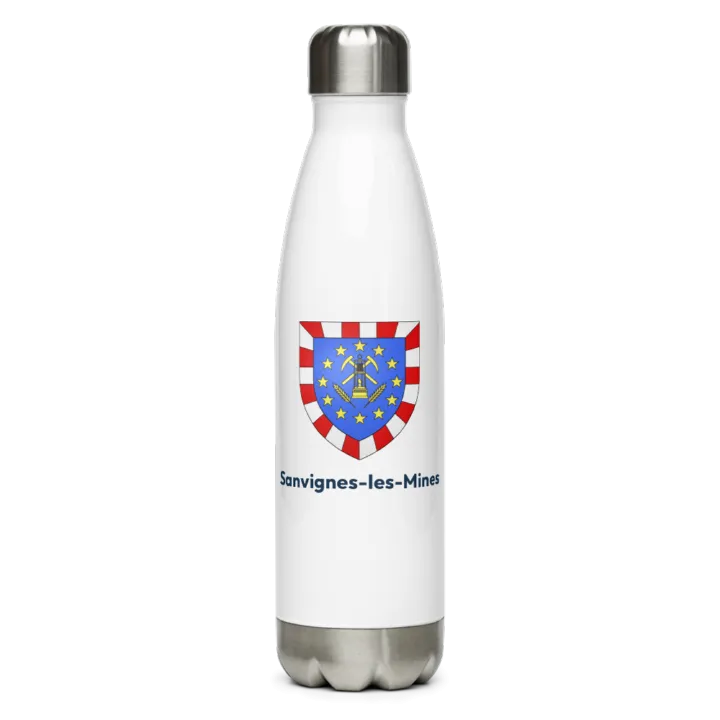 Gourde inox — blason de Sanvignes-les-Mines