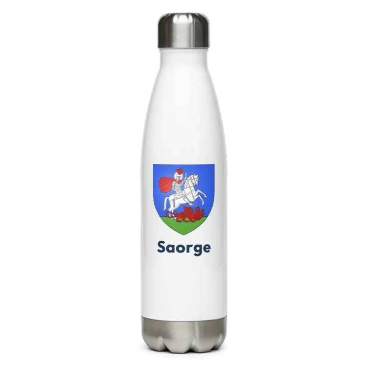 Gourde inox — blason de Saorge