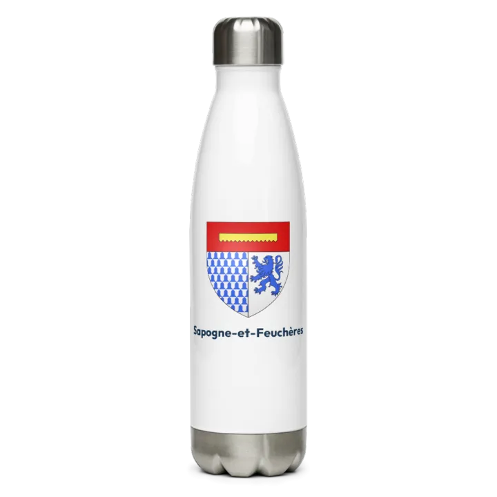 Gourde inox — blason de Sapogne-et-Feuchères