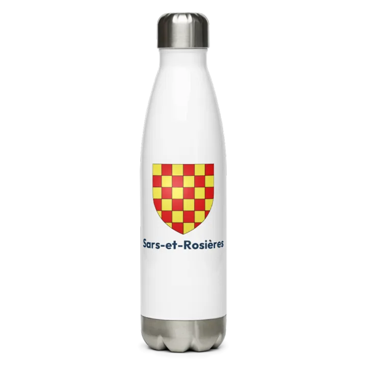 Gourde inox — blason de Sars-et-Rosières