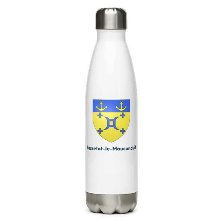 Gourde inox — blason de Sassetot-le-Mauconduit