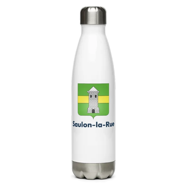 Gourde inox — blason de Saulon-la-Rue