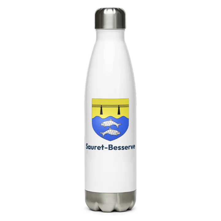 Gourde inox blason de Sauret-Besserve