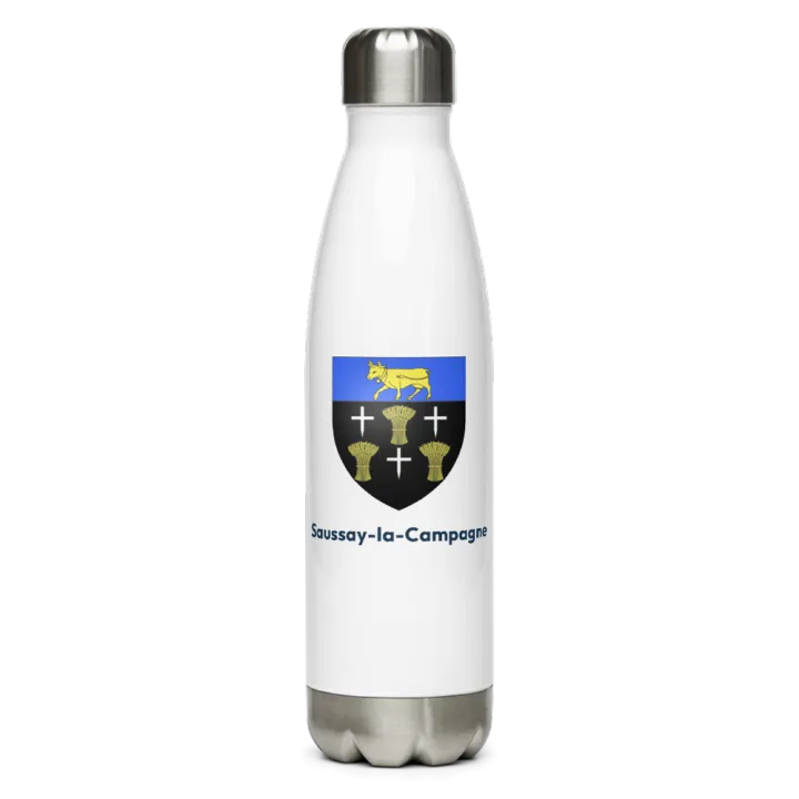 Gourde inox blason de Saussay-la-Campagne