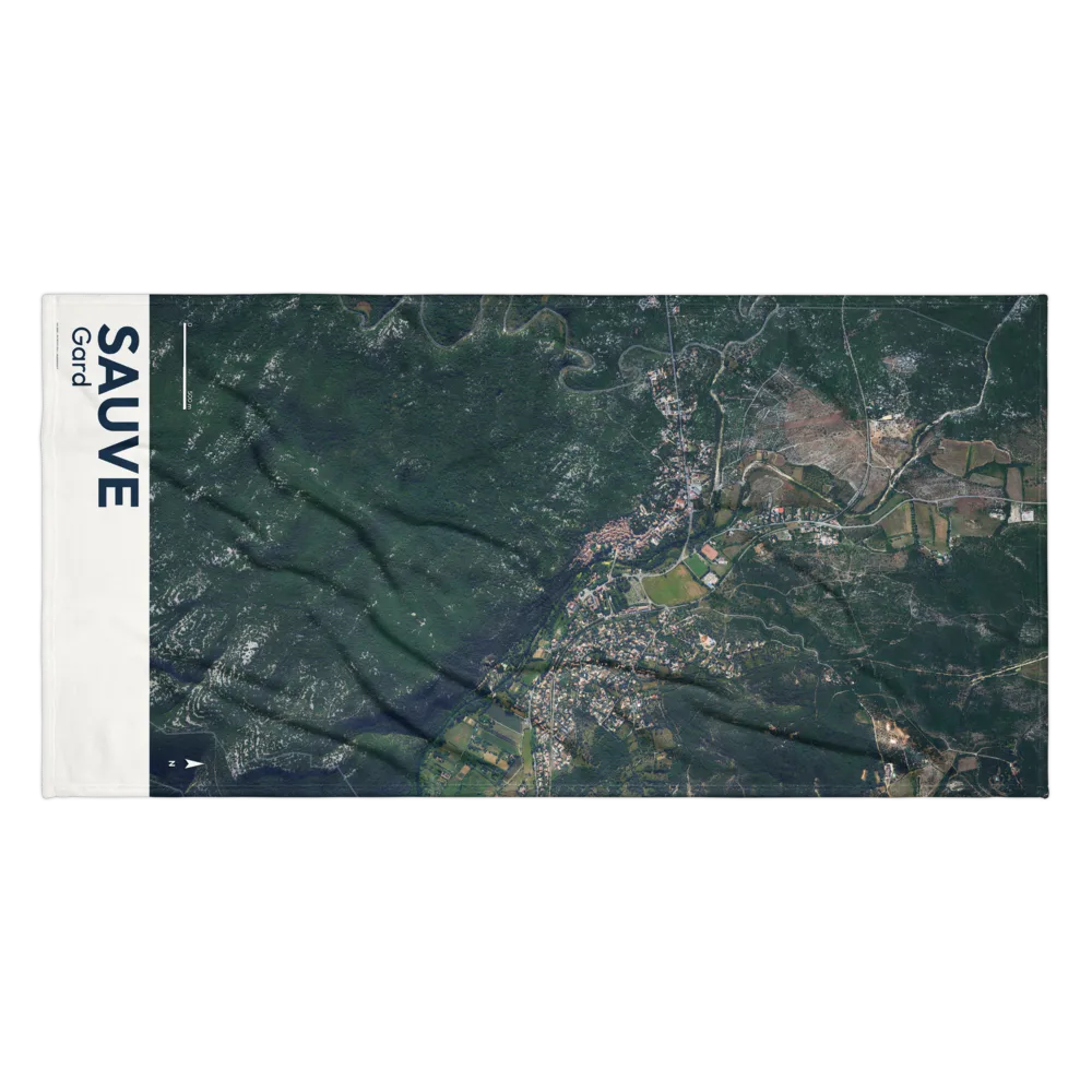 Serviette cartographique — carte de Sauve