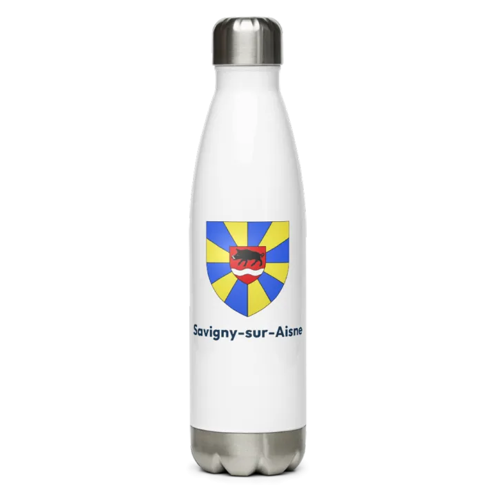 Gourde inox — blason de Savigny-sur-Aisne