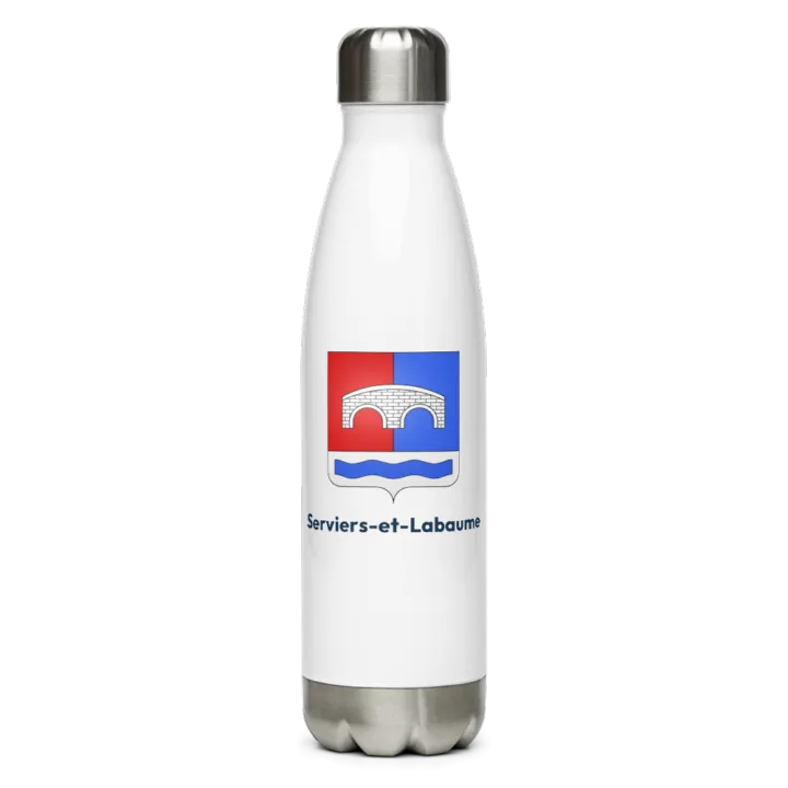 Gourde inox blason de Serviers-et-Labaume