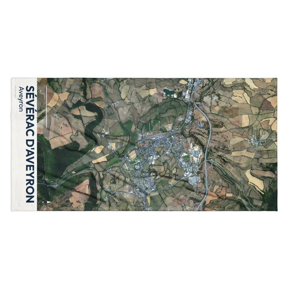 Serviette cartographique — carte de Sévérac d'Aveyron