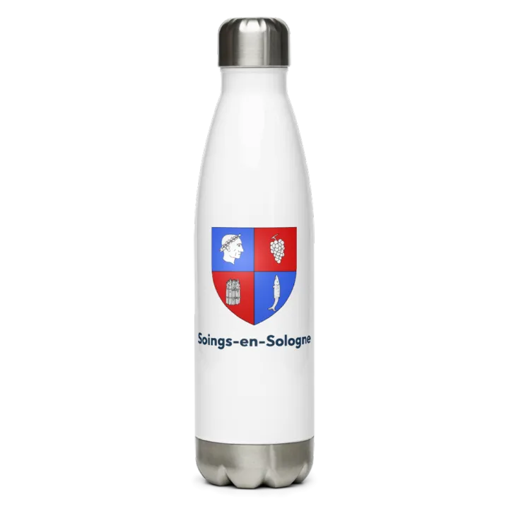 Gourde inox — blason de Soings-en-Sologne