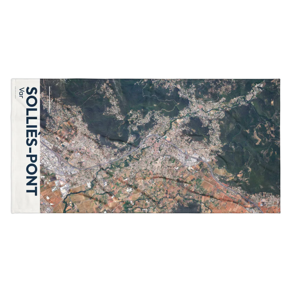 Serviette cartographique — carte de Solliès-Pont