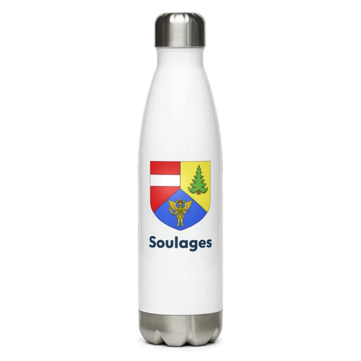 Gourde inox — blason de Soulages