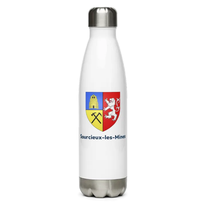 Gourde inox blason de Sourcieux-les-Mines