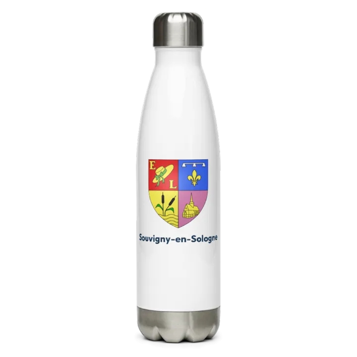 Gourde inox — blason de Souvigny-en-Sologne