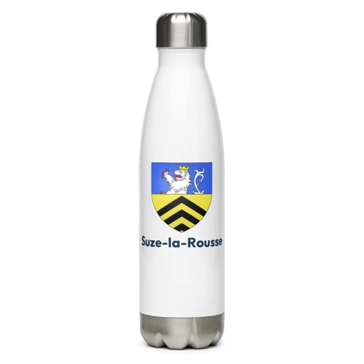 Gourde inox — blason de Suze-la-Rousse