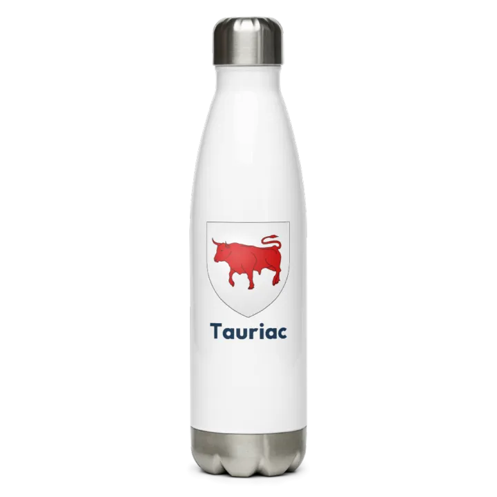 Gourde inox — blason de Tauriac