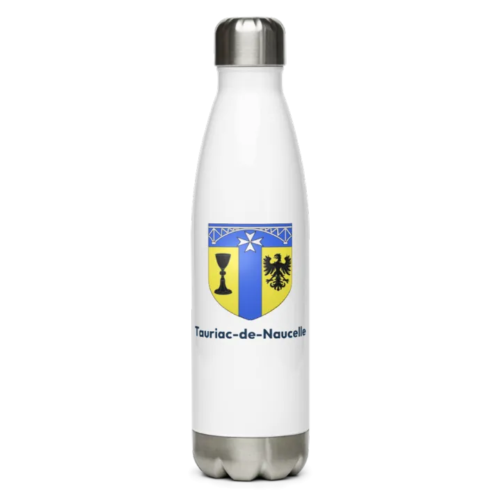 Gourde inox — blason de Tauriac-de-Naucelle