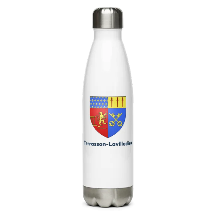 Gourde inox blason de Terrasson-Lavilledieu