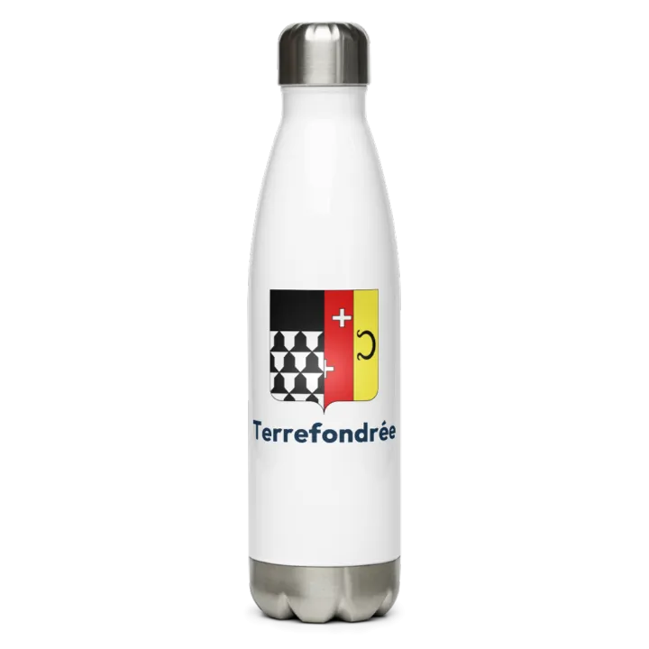 Gourde inox — blason de Terrefondrée