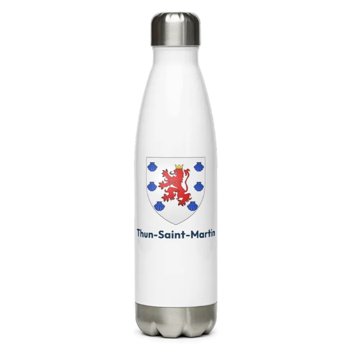 Gourde inox — blason de Thun-Saint-Martin