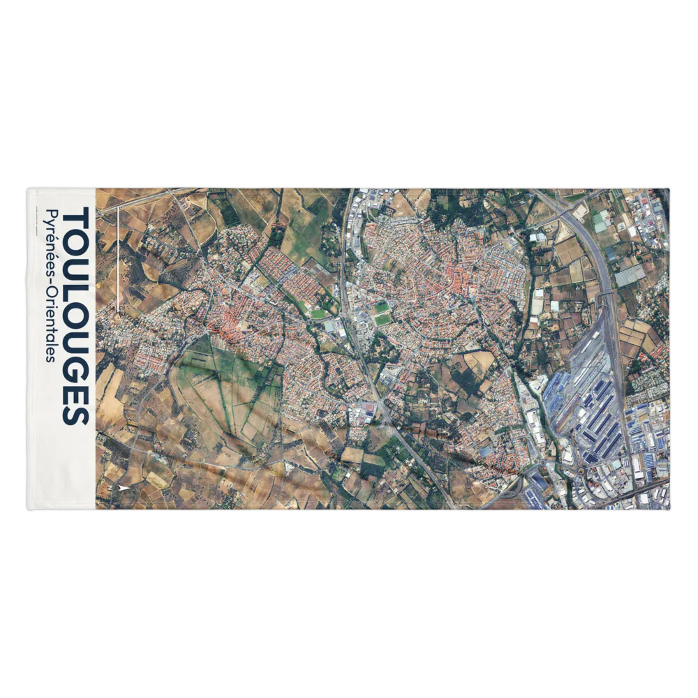Serviette de plage — vue aérienne de Toulouges