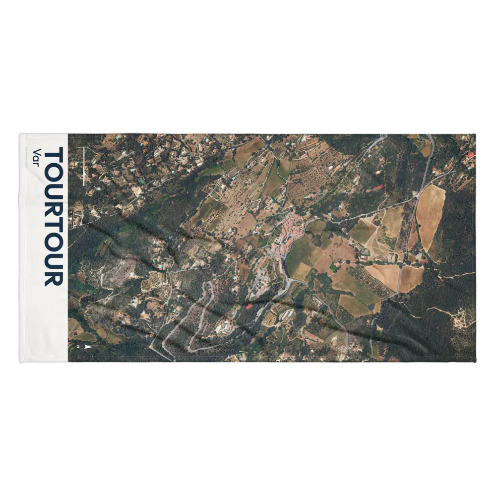 Serviette cartographique — carte de Tourtour