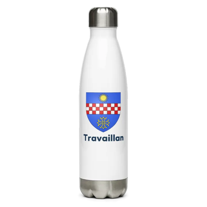 Gourde inox — blason de Travaillan