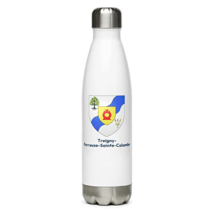 Gourde inox — blason de Treigny-Perreuse-Sainte-Colombe