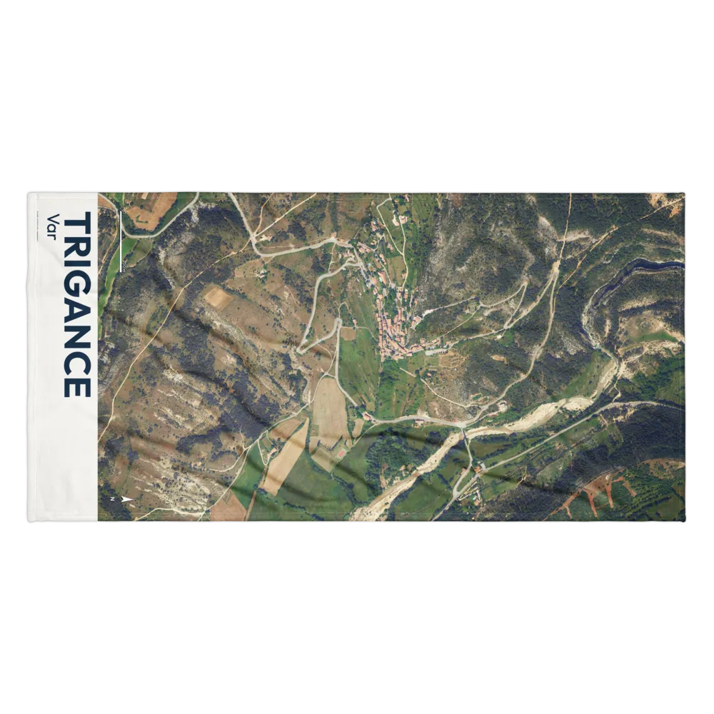 Serviette cartographique — carte de Trigance